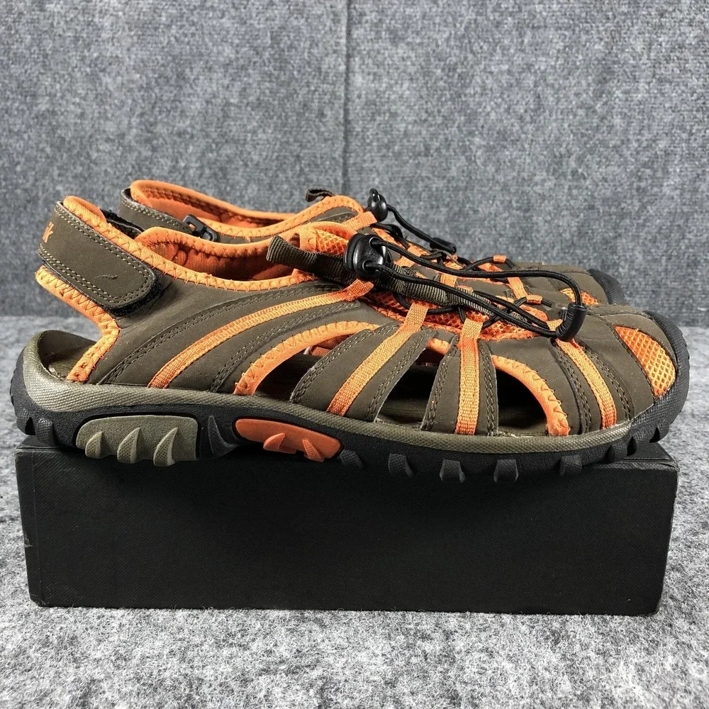 Kamik Escape Sandals Mens Size 8 Olive Orange Closed Toe Hiking‎ Water HK0125